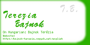 terezia bajnok business card